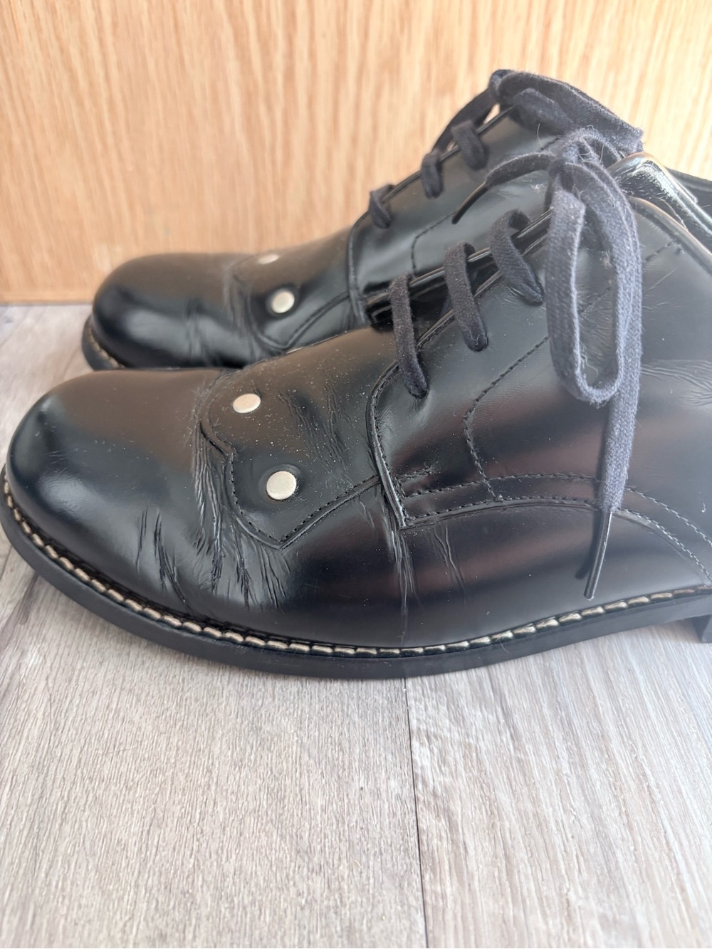 Comme des Garçons Leather Women's Oxfords - Picture 8 of 8